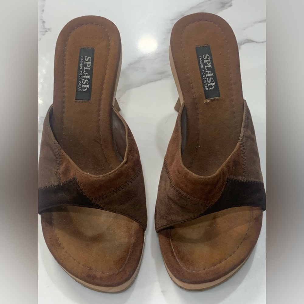Splash 70’s Patchwork Mules. Size 6 - image 3